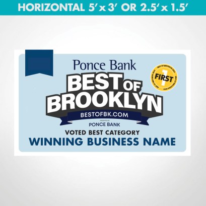 Horizontal winner sign