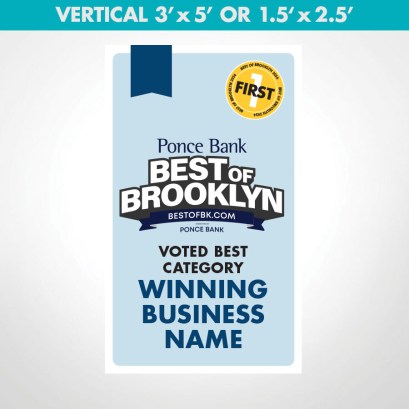vertical window sign