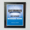 best of brooklyn plaque