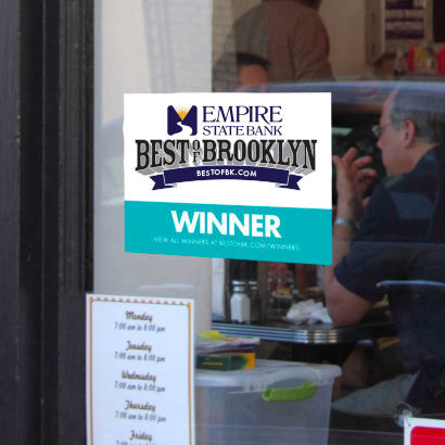 winner window cling